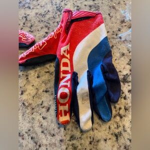 Honda/Troy Lee Vintage Motorcycle Gloves in Sz10/L in good vintage condition